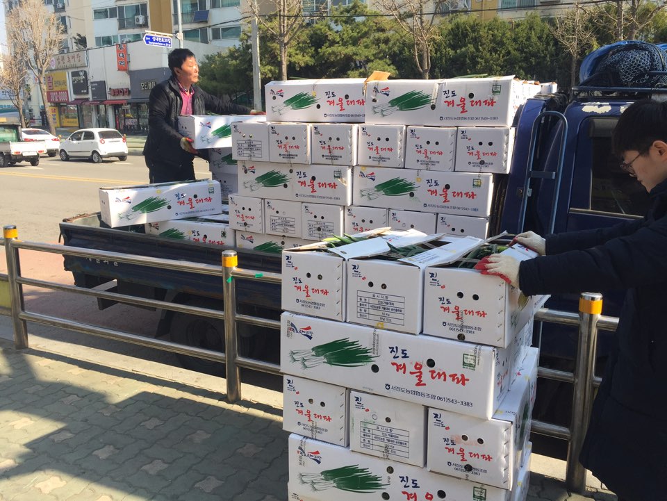 서울시농수산식품공사 후원 진도 겨울대파 나눔활동